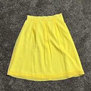Ann Taylor women’s 4 bright yellow midi skirt spring summer business casual
